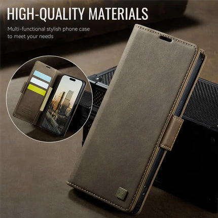 For iPhone 13 Pro Max 6.7 inch Case AUTSPACE A11 RFID Blocking Retro Leather Cell Phone Wallet Cover