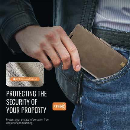 For iPhone 13 Pro Max 6.7 inch Case AUTSPACE A11 RFID Blocking Retro Leather Cell Phone Wallet Cover