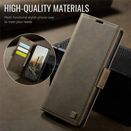 For iPhone 13 6.1 inch Case AUTSPACE A11 RFID Blocking Retro Leather Cell Phone Wallet Cover