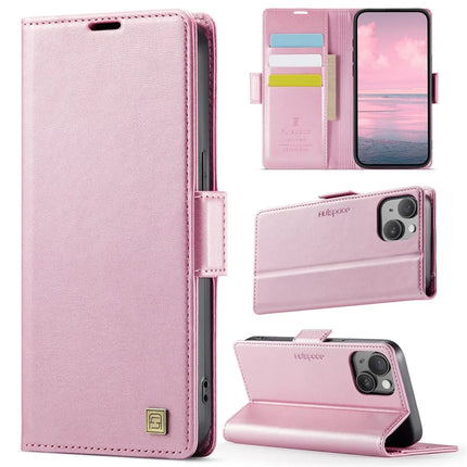 For iPhone 14 Case AUTSPACE A11 RFID Blocking Retro Leather Cell Phone Wallet Cover
