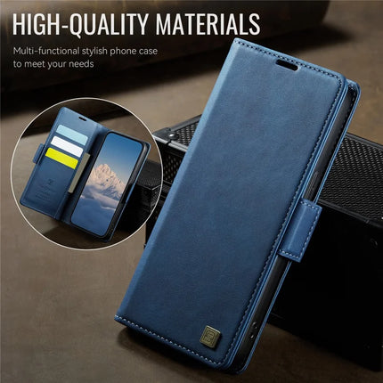 For iPhone 14 Case AUTSPACE A11 RFID Blocking Retro Leather Cell Phone Wallet Cover