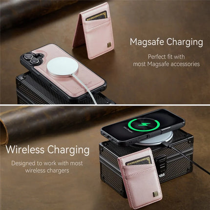 For iPhone 16 Plus Case AUTSPACE A12 Leather Phone Case with Detachable Card Bag