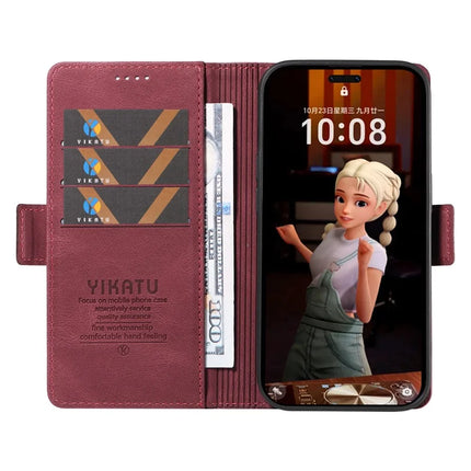 For Honor Magic7 Pro 5G Leather Case YIKATU YK-005 Skin-touch Feeling Wallet Phone Cover