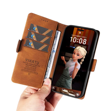 For Honor Magic7 Pro 5G Leather Case YIKATU YK-005 Skin-touch Feeling Wallet Phone Cover