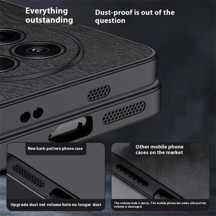 For OnePlus Ace 5 5G Case Wood Texture PU Leather Coated PC TPU Phone Cover