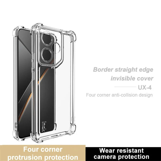 IMAK UX-4 Series For Realme Neo7 5G Case Straight Frame Four Corner Shockproof Clear TPU Cover