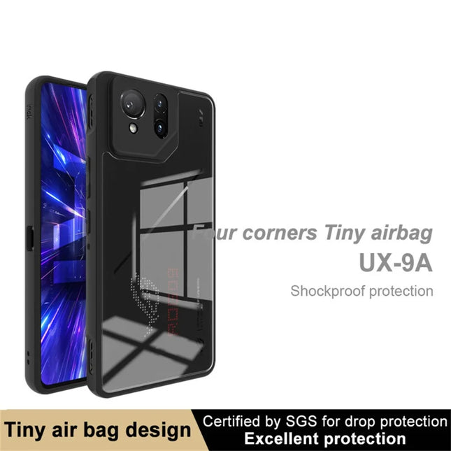 IMAK UX-9A Series for Asus ROG Phone 9 5G / Phone 9 Pro 5G Clear Case TPU+PC Phone Cover Reinforced Corners