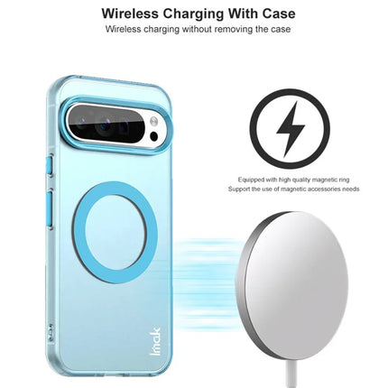 IMAK For Google Pixel 9 Pro  /  Pixel 9 Case Compatible with MagSafe Candy Color Anti Drop TPU + PET Back Cover