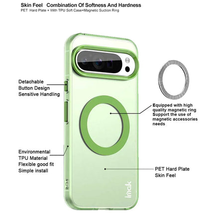 IMAK For Google Pixel 9 Pro  /  Pixel 9 Case Compatible with MagSafe Candy Color Anti Drop TPU + PET Back Cover