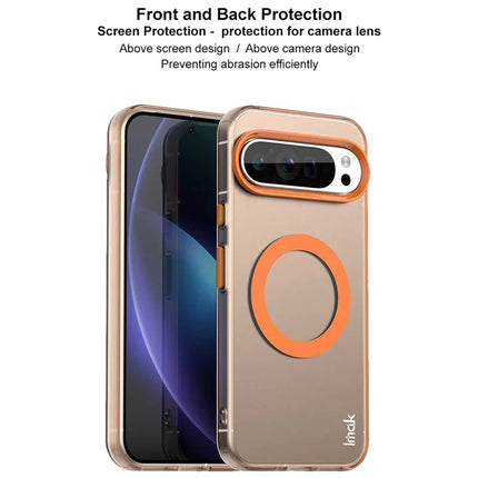 IMAK For Google Pixel 9 Pro  /  Pixel 9 Case Compatible with MagSafe Candy Color Anti Drop TPU + PET Back Cover