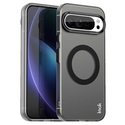 IMAK For Google Pixel 9 Pro XL Case Compatible with MagSafe Candy Color Anti Drop TPU + PET Back Cover - Black