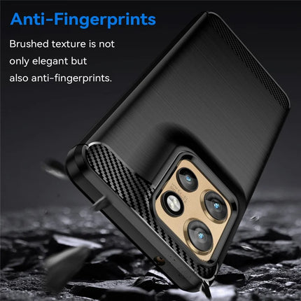 For Motorola Edge 50 Neo 5G / Moto S50 5G / ThinkPhone 25 5G Case Carbon Fiber Texture Brushed Phone Back Cover