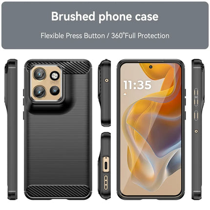 For Motorola Edge 50 Neo 5G / Moto S50 5G / ThinkPhone 25 5G Case Carbon Fiber Texture Brushed Phone Back Cover