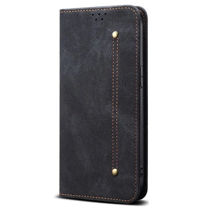 For Motorola Moto G15 4G Case Jeans Cloth Texture Anti-Scratch Leather Stand Phone Cover