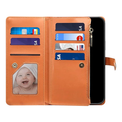 ESEBLE Galaxy Series For Motorola Moto G15 4G Case Leather Zipper Phone Cover RFID Blocking