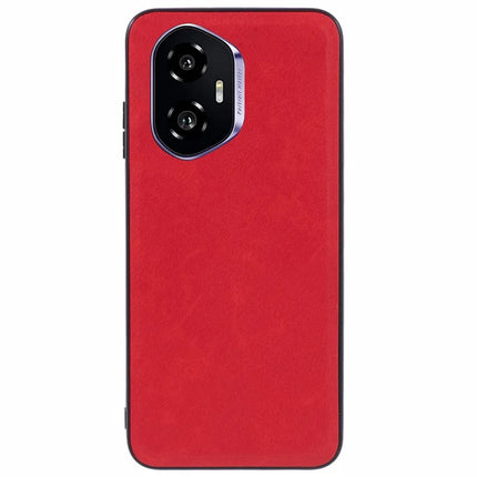 For Honor 300 Case Retro Leather Coated PC + TPU Phone Cover - Red