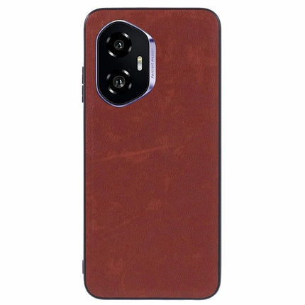For Honor 300 Case Retro Leather Coated PC + TPU Phone Cover - Brown