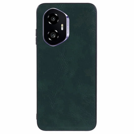 For Honor 300 Case Retro Leather Coated PC + TPU Phone Cover - Green