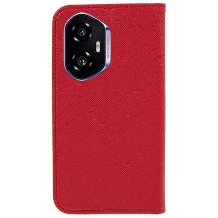 For Honor 300 Case Cross Texture Leather Phone Cover Hidden Magnetic