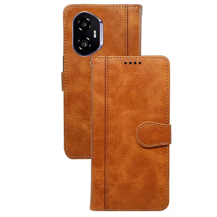 For Honor 300 Case Calf Texture Leather Stand Book Style Phone Cover - Yellow
