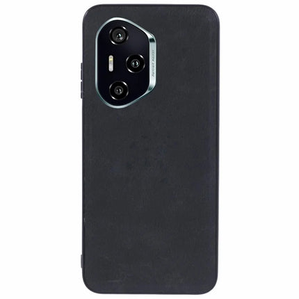 For Honor 300 Pro Case Retro Leather Coated PC + TPU Phone Cover - Black