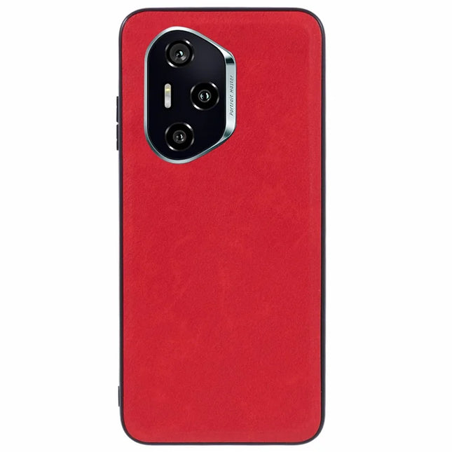 For Honor 300 Pro Case Retro Leather Coated PC + TPU Phone Cover - Red
