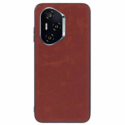 For Honor 300 Pro Case Retro Leather Coated PC + TPU Phone Cover - Brown