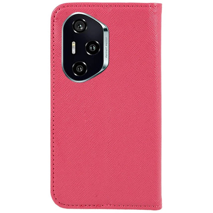 For Honor 300 Pro Case Cross Texture Leather Phone Cover Hidden Magnetic