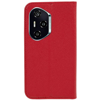 For Honor 300 Pro Case Cross Texture Leather Phone Cover Hidden Magnetic