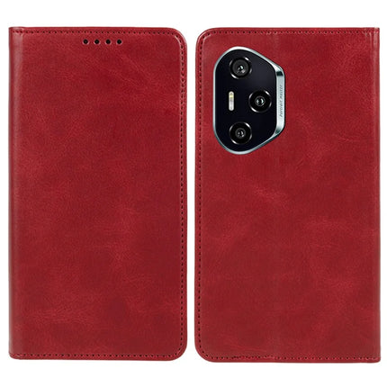 For Honor 300 Pro Case Strong Magnetic PU Leather Phone Cover Calf Texture - Red