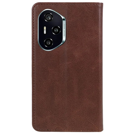 For Honor 300 Pro Case Strong Magnetic PU Leather Phone Cover Calf Texture