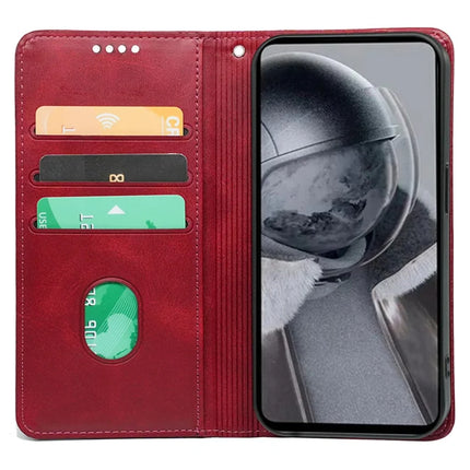 For Honor Magic7 Lite 5G / X9c 5G / X60 Pro 5G Case Hidden Magnetic Closure Calf Texture Leather Phone Cover