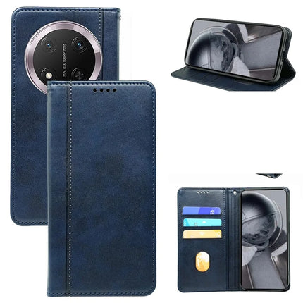 For Honor Magic7 Lite 5G / X9c 5G / X60 Pro 5G Case Hidden Magnetic Closure Calf Texture Leather Phone Cover - Blue