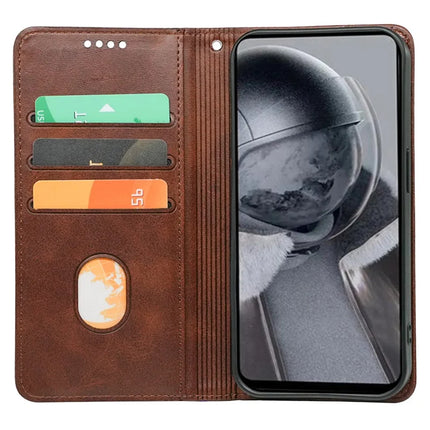For Honor Magic7 Lite 5G / X9c 5G / X60 Pro 5G Case Hidden Magnetic Closure Calf Texture Leather Phone Cover