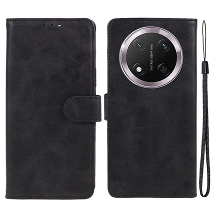 For Honor Magic7 Lite 5G / X9c 5G / X60 Pro 5G Case PU Leather Wallet Protective Phone Cover Calf Texture - Black