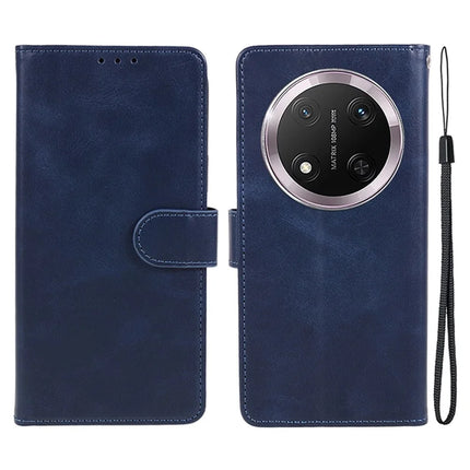 For Honor Magic7 Lite 5G / X9c 5G / X60 Pro 5G Case PU Leather Wallet Protective Phone Cover Calf Texture - Blue