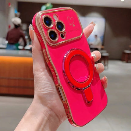 For iPhone 16 Pro Max Case with Kickstand TPU Phone Back Cover Curly Shape Love Heart