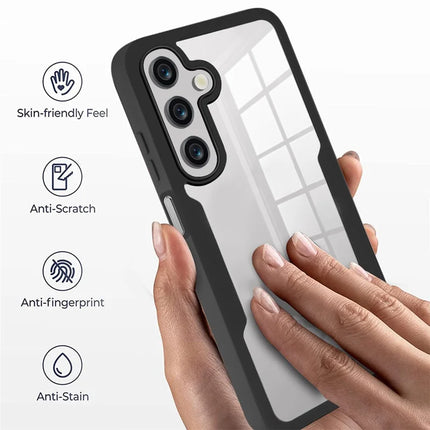 For Samsung Galaxy A26 5G Case Acrylic+TPU Clear Phone Cover with PET Screen Film