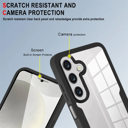 For Samsung Galaxy A26 5G Case Acrylic+TPU Clear Phone Cover with PET Screen Film