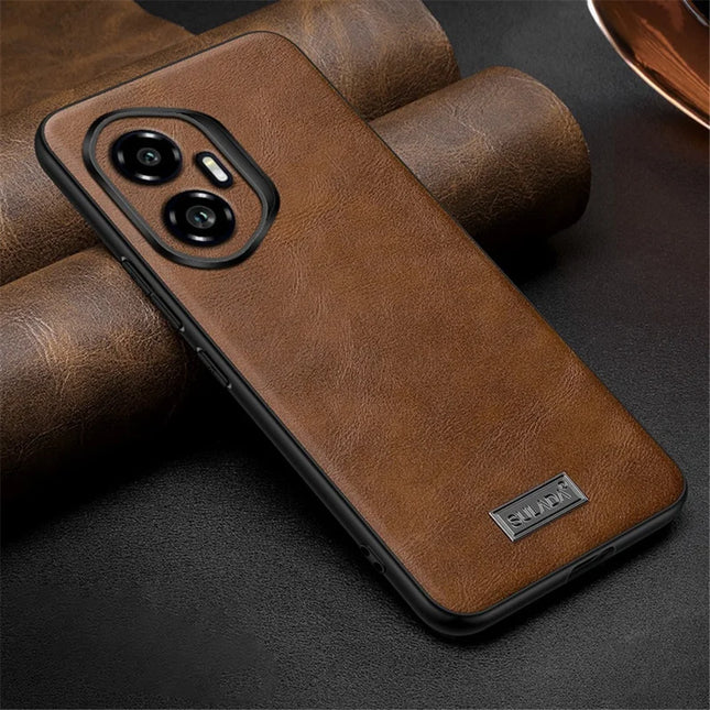 SULADA For Honor 300 Case PU Leather + TPU + PC Back Phone Cover - Brown