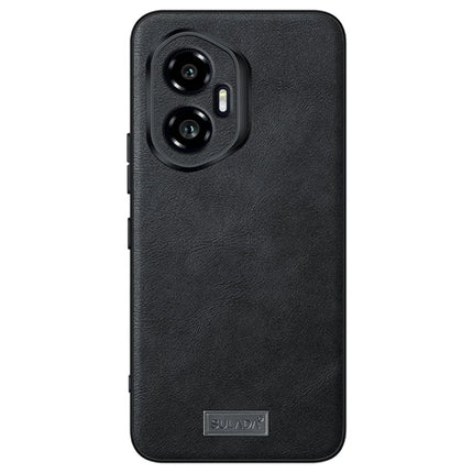 SULADA For Honor 300 Pro Case PU Leather + TPU + PC Back Phone Cover - Black