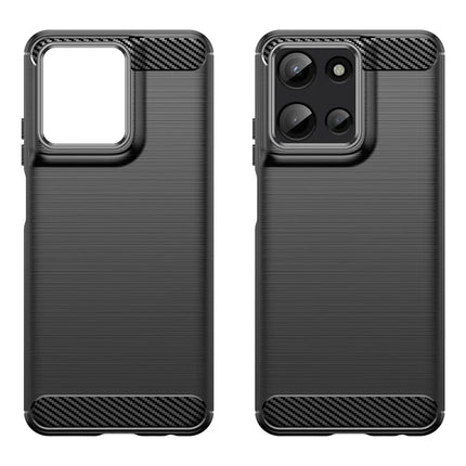 For Motorola Moto G Play (2025) 4G / G 5G (2025) Case Carbon Fiber Texture Brushed Phone Back Cover