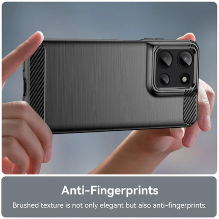 For Motorola Moto G Play (2025) 4G / G 5G (2025) Case Carbon Fiber Texture Brushed Phone Back Cover