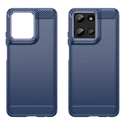 For Motorola Moto G Play (2025) 4G / G 5G (2025) Case Carbon Fiber Texture Brushed Phone Back Cover