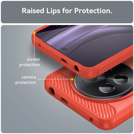 For Realme 13+ 5G Case Carbon Fiber Texture Brushed Phone Back Cover