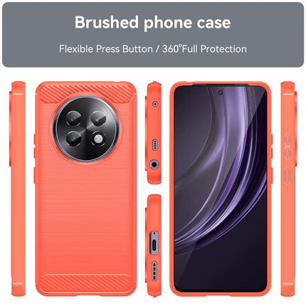 For Realme 13+ 5G Case Carbon Fiber Texture Brushed Phone Back Cover