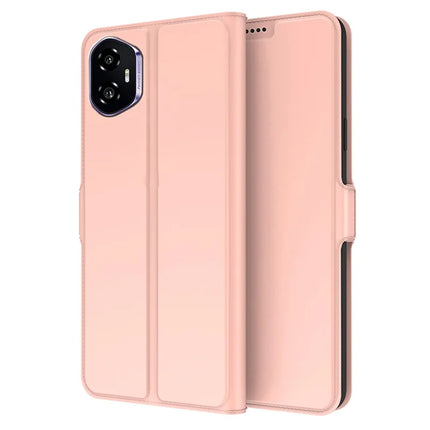 For Honor 300 Case Shockproof TPU Inner Shell Leather Phone Cover Card Slot - Rose Gold