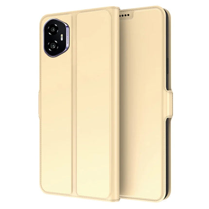 For Honor 300 Case Shockproof TPU Inner Shell Leather Phone Cover Card Slot - Gold