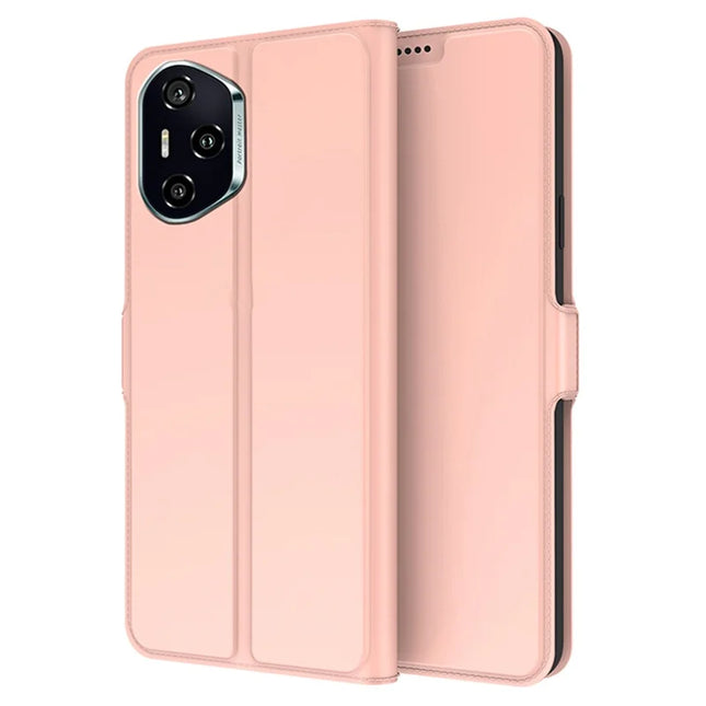 For Honor 300 Pro / 300 Ultra Case Shockproof TPU Inner Shell Leather Phone Cover Card Slot - Rose Gold
