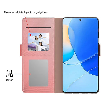 For Honor 300 Case Stand PU Leather Phone Cover Card Holder Mirror